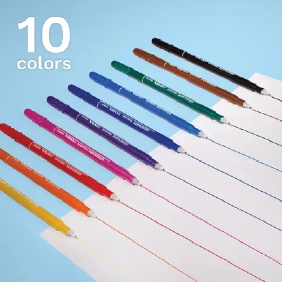 Lyra&reg; Graduate Fineliner Marker Set Tin, Assorted Colors, 10 Pieces image {1}