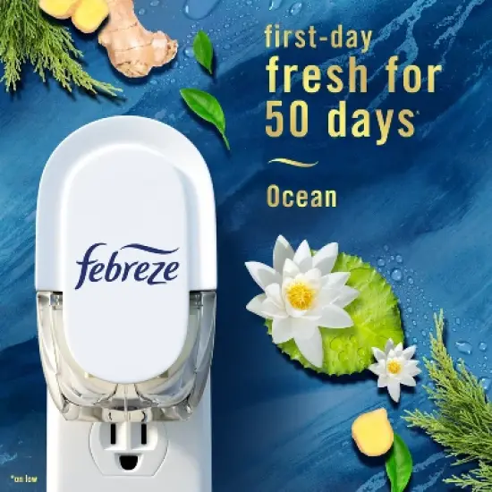 Febreze Origins Fade Defy Plug Air Freshener & Odor Fighter - Ocean - 0.87 fl oz image {2}
