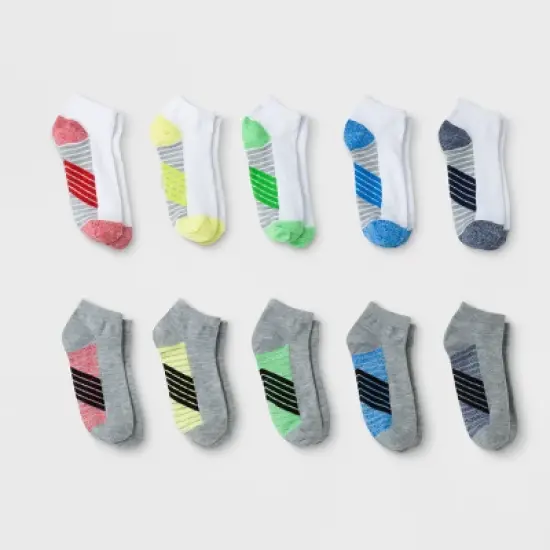 Boys' 10pk Stripe Low Cut Socks - Cat & Jack image {2}