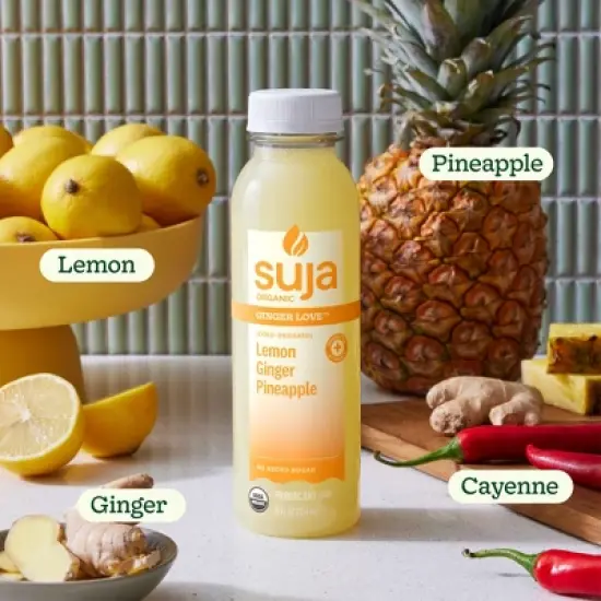 Suja Organic Ginger Love Cold Pressed Juice Drink - 12 fl oz Bottle image {4}
