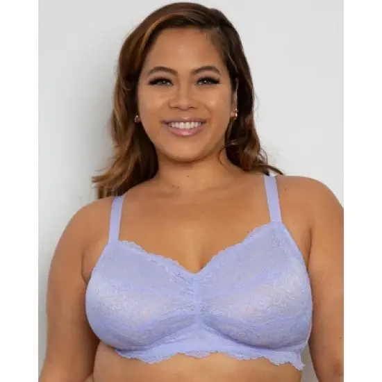 Curvy Couture Women's Luxe Lace Wireless Bralette image {6}