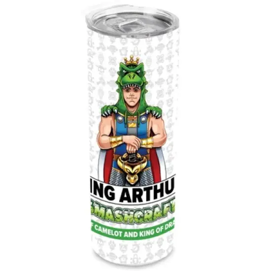SMASHCRAFT 20 ounce Stainless Steel Double Walled Insulated Travel Tumbler Coffee Mug Cup, King Arthur Comic image {5}