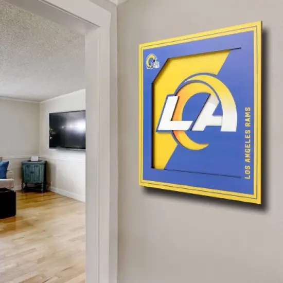 NFL Los Angeles Rams 3D Logo Series Wall Art - 12"x12" image {2}