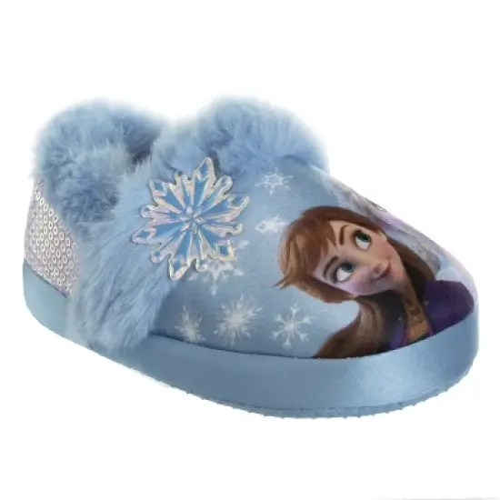 Disney Frozen Anna and Elsa Dual Sizes Girls Slippers. (Toddler/Little Kids) image {7}