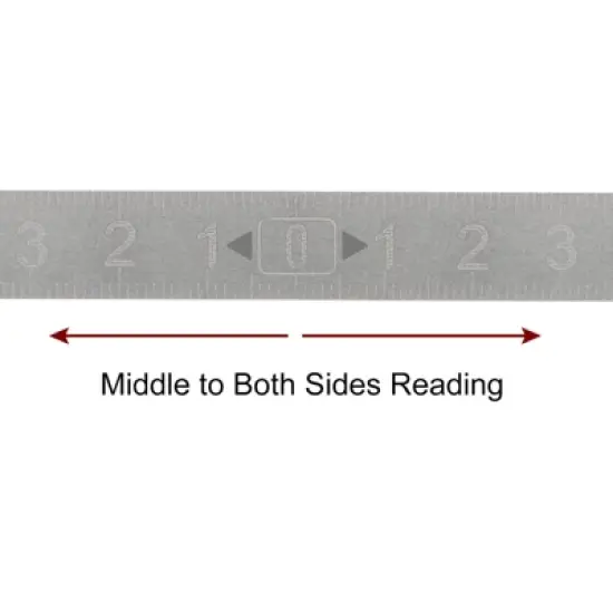 Unique Bargains Steel Metric Scale Middle to Both Sides Reading Adhesive Tape Measure image {2}