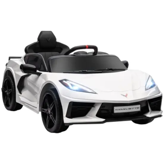Qaba Chevrolet Corvette Licensed 12V Electric Car for Kids with Parental Remote Control, Suspension System, Music, Horn, Headlight, Slow Start image {8}