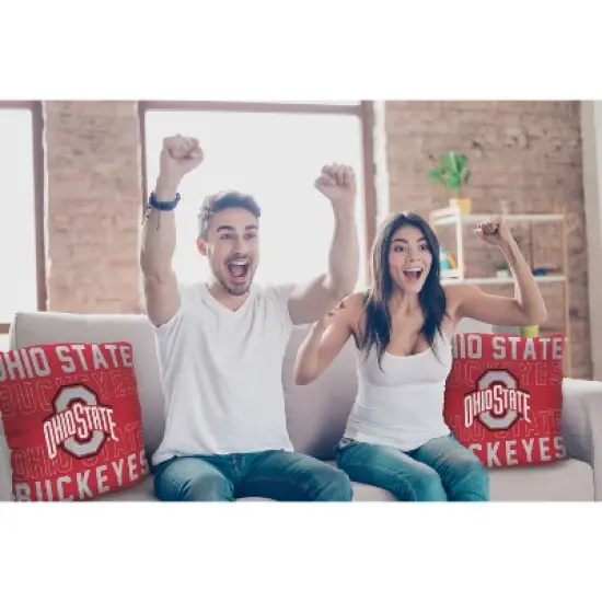 NCAA Ohio State Buckeyes Stacked Woven Pillow image {2}