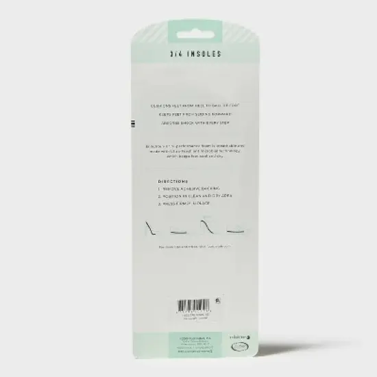 Fab Feet Women's by Foot Petals 3/4 Insoles Shoe Cushion Multipack Black/Khaki - 2 pairs image {6}