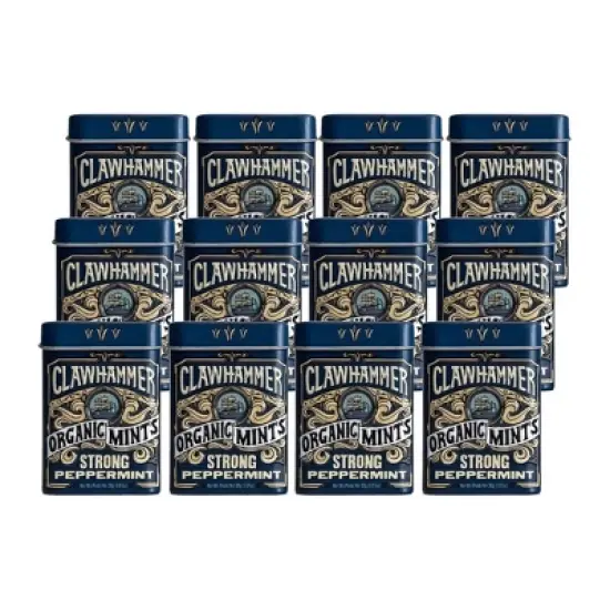 Clawhammer Organic Strong Peppermint Mints - Case of 12/1.07 oz image {3}