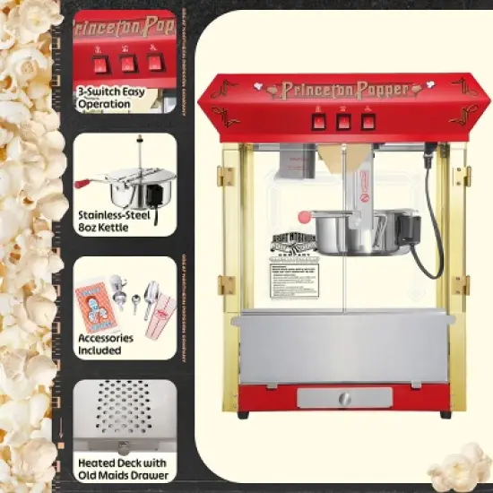 Great Northern Popcorn 8oz Princeton Popper, Red image {4}