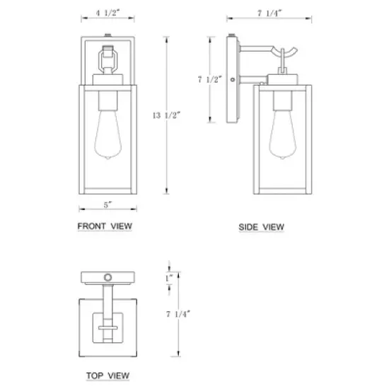 C Cattleya 1-Light Matte Black Dusk to Dawn Outdoor Wall Lantern Sconce with Clear Tempered Glass,2-Pack image {6}