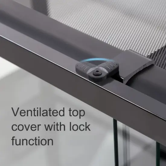 REPTIZOO 3 Layer 64gallon Full Glass Reptile Terrarium-48 x 18 x 70 inches image {3}