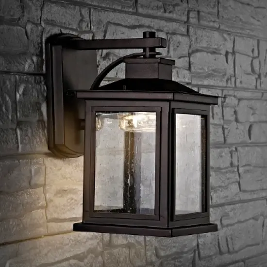 Gorgen Outdoor Wall Lantern - PLT4002 - Oil Rub Bronze - Safavieh image {2}