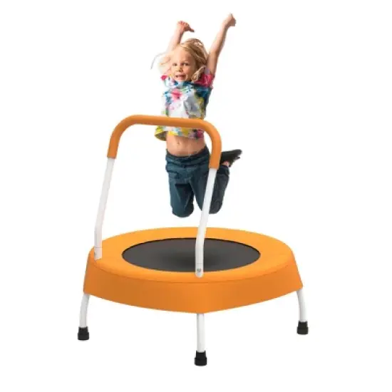 Jump Into Fun 28" Mini Toddler Trampoline Kids With Has removable legs and handles, Anti-slip rubber feet For Indoor And outdoor Use image {9}