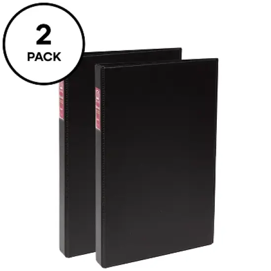 Avery Legal-Size Durable 3 Ring Binders, 1" Round Rings, Holds 8.5" x 14" Paper, Black, 2 Pack (17709) image {4}