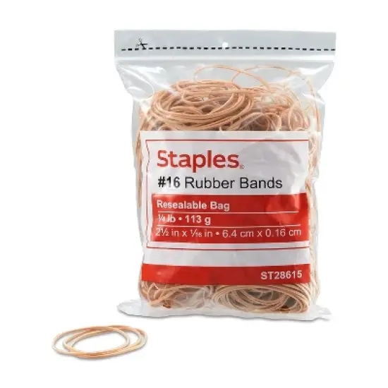 Staples Economy Rubber Bands Size #16 1/4 lb. 28615-CC image {3}