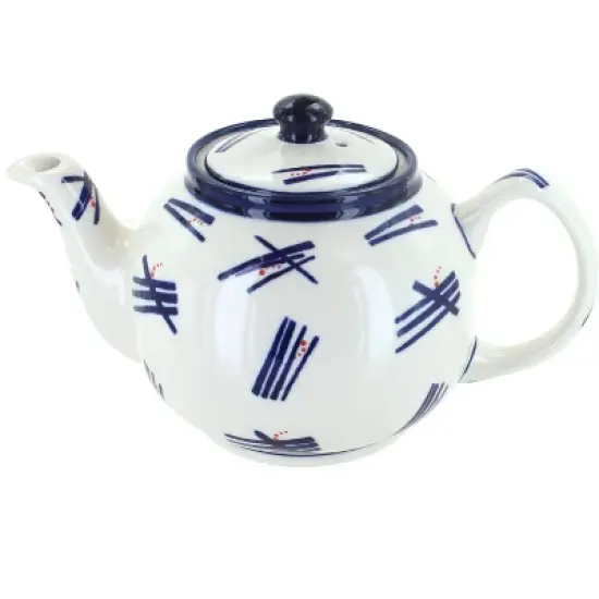Blue Rose Polish Pottery 596 Zaklady Medium Teapot image {19}