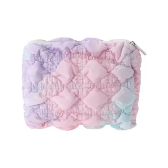 Unique Bargains Ruffled Clouds Rainbow Bubbles Makeup Bag Medium 1 Pc image {6}