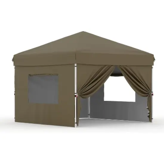10x10FT Pop Up Canopy Tent, Folding Tent Shelter with 4 Removable Sidewalls, Easy Setup Outdoor Canopy, Height Adjustable Shelter Gazebos image {9}