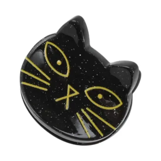 Unique Bargains Halloween Cat Design Claw Clip Black 1 Pc image {5}