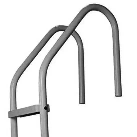 Saftron P-324-L3-GG 3 Step Polymer Inground Pool Ladder, Graphite Gray & Chemical Resistant Cool to Touch High Impact Polymer Anchor Sockets, 2 Pack image {4}