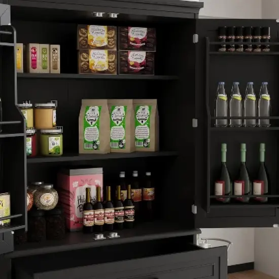 Acekool 72" Tall Kitchen Pantry Cabinet with Drawer, 6 Doors & Adjustable Shelves &ndash; Large Storage Cabinet for Dining & Living Room image {3}