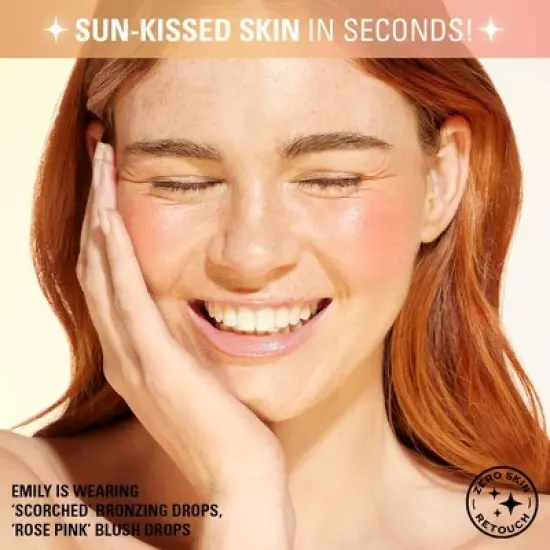 Makeup Revolution Bright Light Blush Drops - 0.77 fl oz - Rosie Pink image {3}