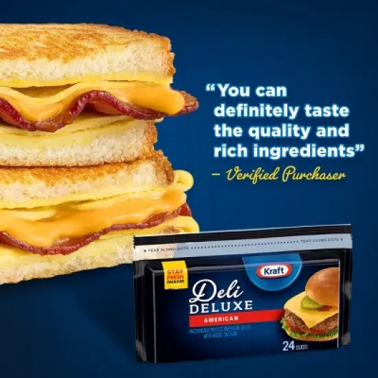 Kraft Deli Deluxe American Cheese Slices - 16oz/24ct image {9}