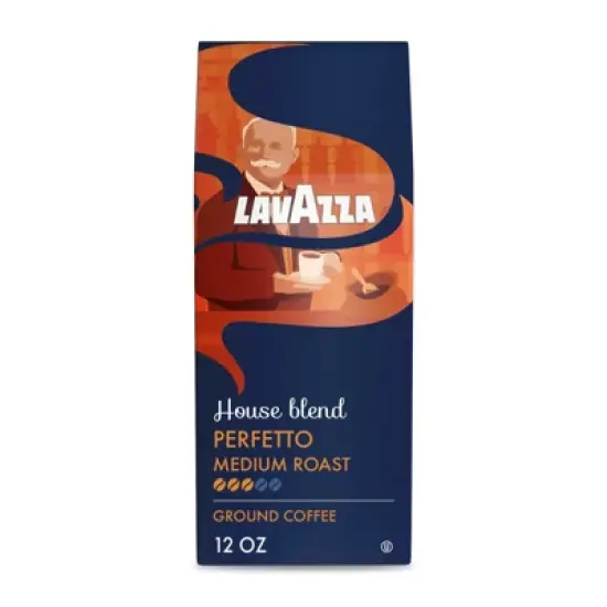 Lavazza House Blend Perfetto Ground Coffee, Medium Roast, 100% Arabica, 12 oz Bag (Pack of 6) image {7}