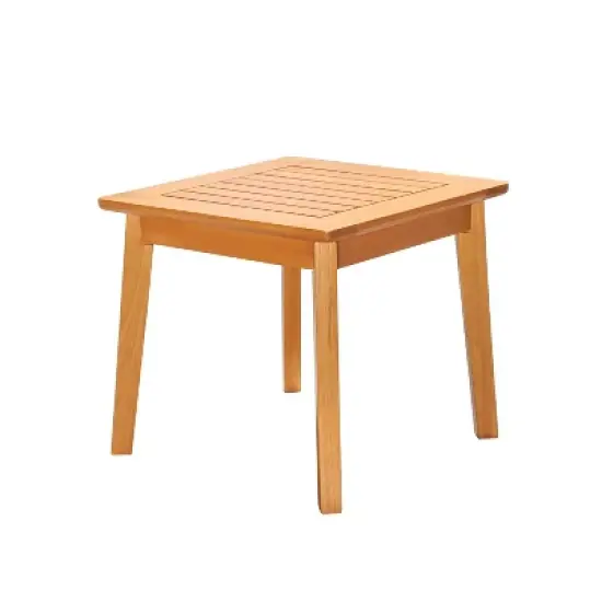 Poolside Patio Vintage Wood Side Table image {3}