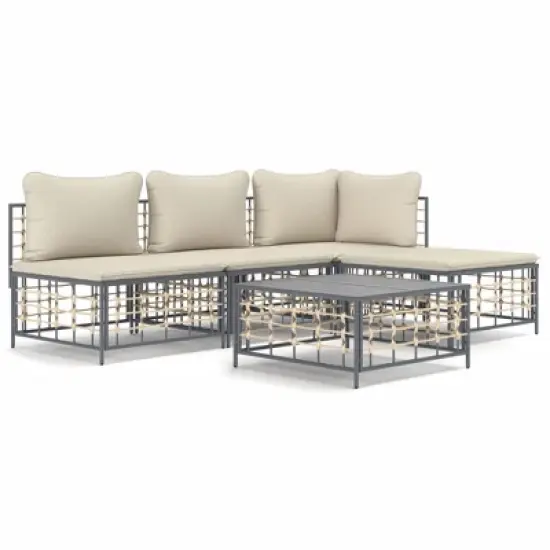 vidaXL Garden Lounge Set Anthracite image {10}