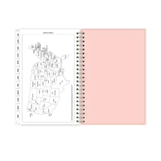Blue Sky 5"x8" 2025-2026 Weekly/Monthly Wirebound Planner Frosted Glitter Sorbet Pink image {9}