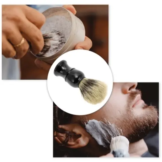 Unique Bargains Washable Shaving Brush 4.13"x1.38" Black 1 Pc image {4}