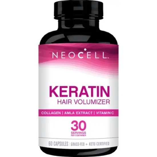NeoCell Keratin Hair Volumizer | Collagen and Amla Extract Plus Vitamin C | 60 Capsules image {4}