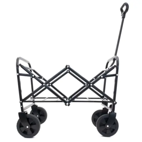 RISOKEYS Foldable Beach Wagon Cart-Lightweight & Collapsible Design with All-Terrain Wheels Load Bearing 225lbs for Camping,Outdoor image {9}