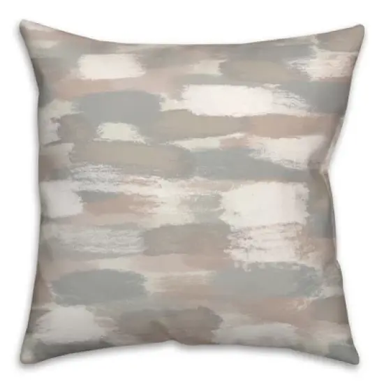 Creative Products Gray Brushstroke Pattern 18x18 Indoor / Outdoor Pillow image {1}