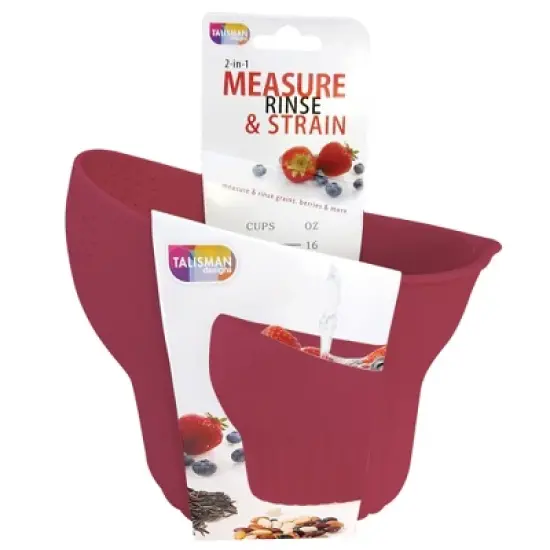 Talisman Designs 2-in-1 Measure Rinse & Strain for Grains, Fruit, and Beans, 2 Cups image {8}