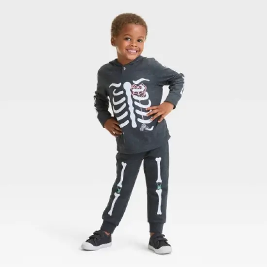 Toddler Boys' Halloween T-Shirt and Pull-On Fleece Jogger Pants Set - Cat & Jack&trade; Black image {3}