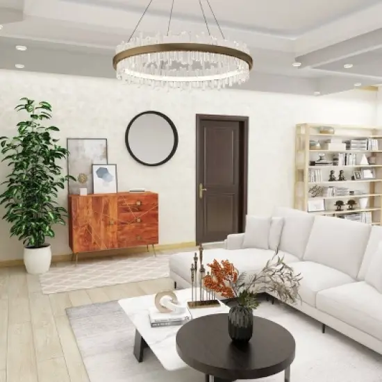 Modern Metal Buffet Brown - Olivia & May image {13}