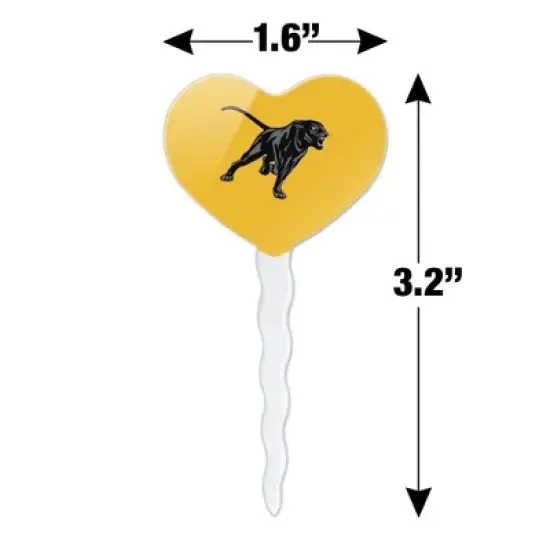 Prairie View A&M Secondary Logo Heart Love Cupcake Picks Toppers Decoration Set of 6 image {5}