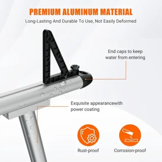 71" Aluminum Truck Ladder Rack - Heavy Duty 800LB Capacity, Universal Pickup Truck Bed Rack with 8 C-Clamps, for Kayak, Surfboard image {3}