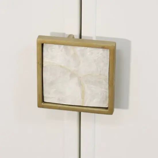 Four Door with Shell Handles Sideboard Cabinet White - StyleCraft image {2}