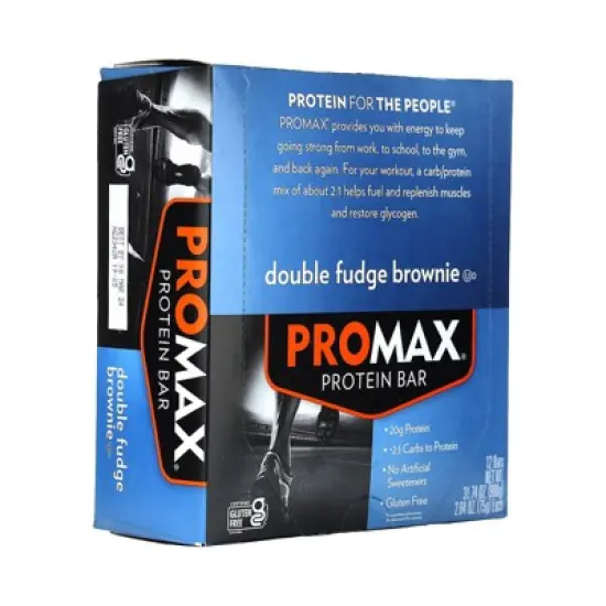 NuGo Nutrition ProMax Protein Bar, Double Fudge Brownie, 12 Bars, 2.64 oz (75 g) Each image {4}