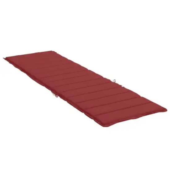 vidaXL Sun Lounger Cushion Wine Red Oxford fabric 78.7 x 23.6 in image {3}