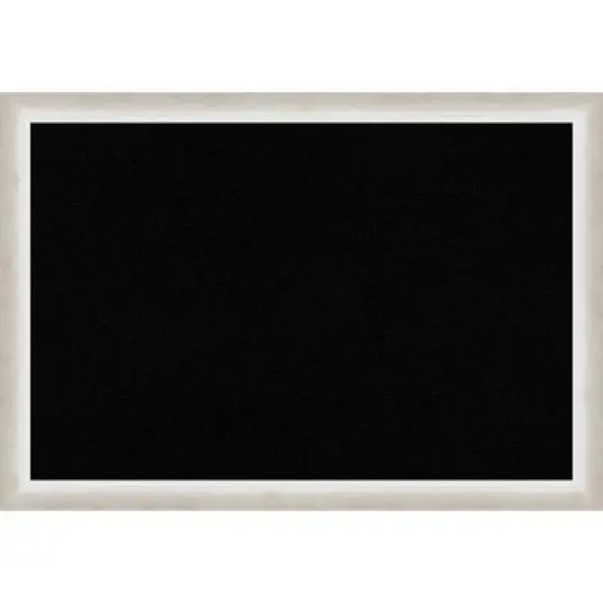 26"x18" Two Tone Wood Frame Cork Board Silver - Amanti Art image {10}