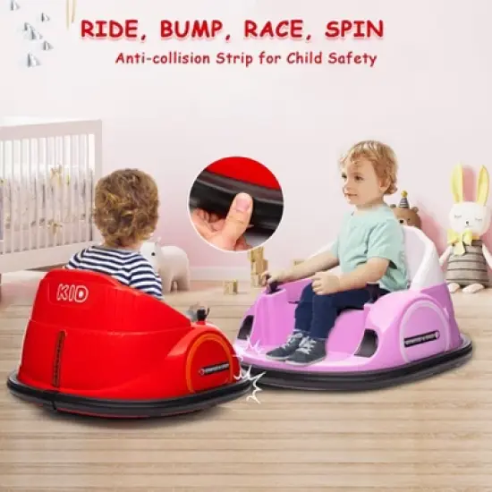 Garvee 12V Electric Bumper Car for Kids with Remote Control &ndash; 360 Degree Spin, LED Lights, Music, Battery Powered Ride-On Toy for Toddlers image {5}