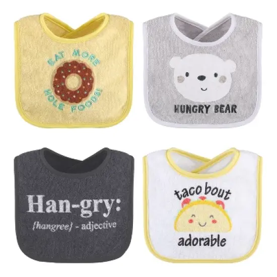The Peanutshell Baby Girl Terry Bibs, 18 Pack for Feeding, Teething, or Drooling|Neutral Foods/Wild Child image {3}