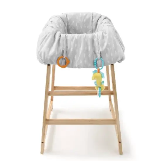 The Peanutshell Shopping Cart and High Chair Cover - Ditsy Leaf image {1}