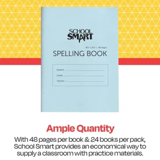 School Smart Spelling Blank Book, 5-1/2 x 8-1/2 Inches, 48 Pages, Pack of 24 image {3}