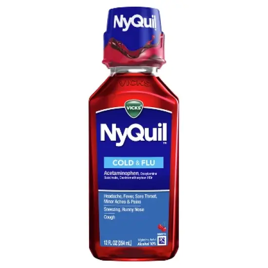 Vicks NyQuil Cold & Flu Medicine Liquid - Cherry - 12 fl oz image {6}